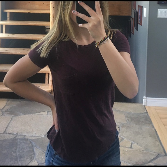 American Eagle soft & sexy burgundy top xs ❤️ - Picture 2 of 6